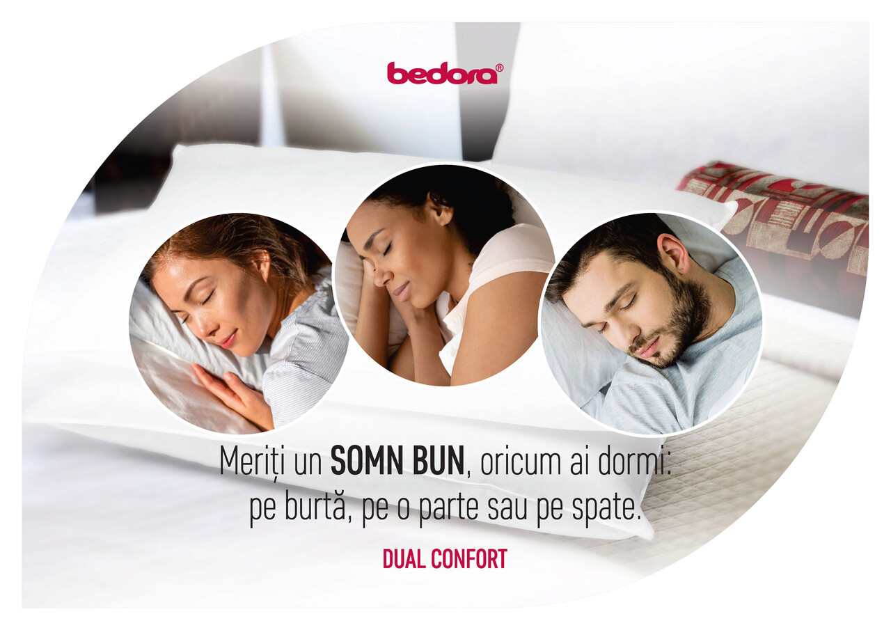 Bedora Dual Hybrid Confort Párna, 100% Puff és Liba Pehely, 50 X 70 Cm