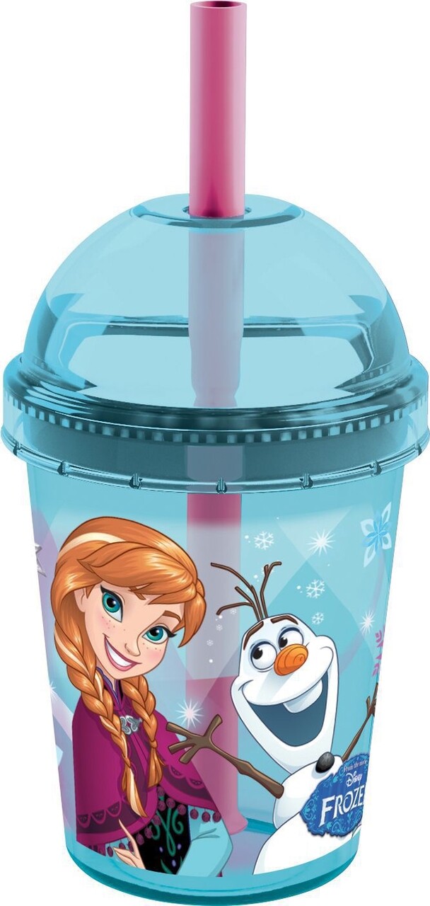 Frozen Pohár Szívószállal, Disney, 250 Ml, Műanyag