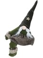 Gnome girl w dress Dísz, 24x8x43 cm, plüss, színes