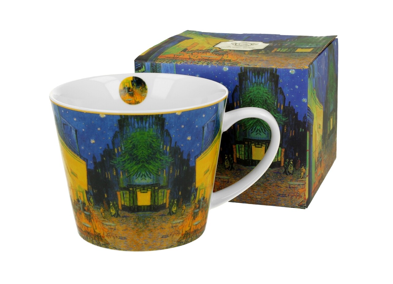 Bögre, DUO, Vincent Van Gogh - Terrace at Night, 610 ml, porcelán, színes
