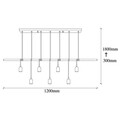 Candelabru Opviq Salkim, 120x180 cm, 7 x E27, 100 W, negru