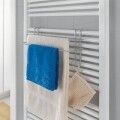 Függesztett törölközőszárító Radius, Metaltex, 39x11x25 cm, fém / polytherm huzat, ezüst