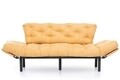 Nitta Triple Kihúzható kanapé, Futon, 3 személyes, 225x70 cm, fém, mustársárga