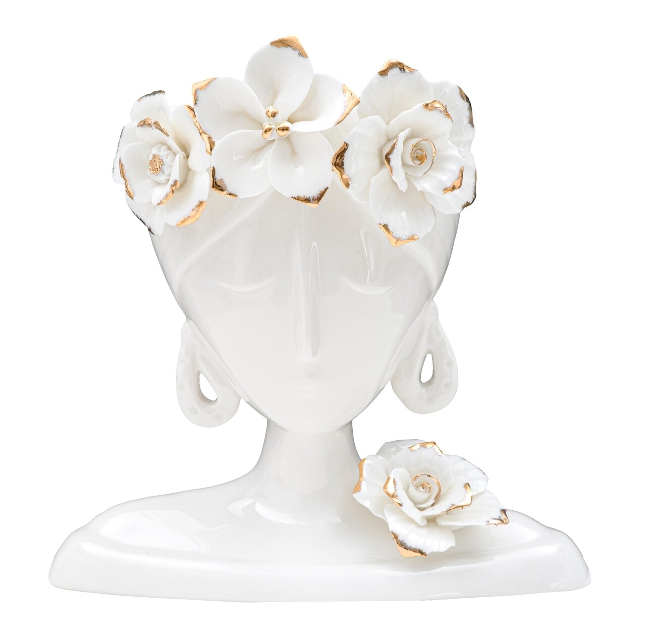 Young Woman fehér porcelán váza - Mauro Ferretti
