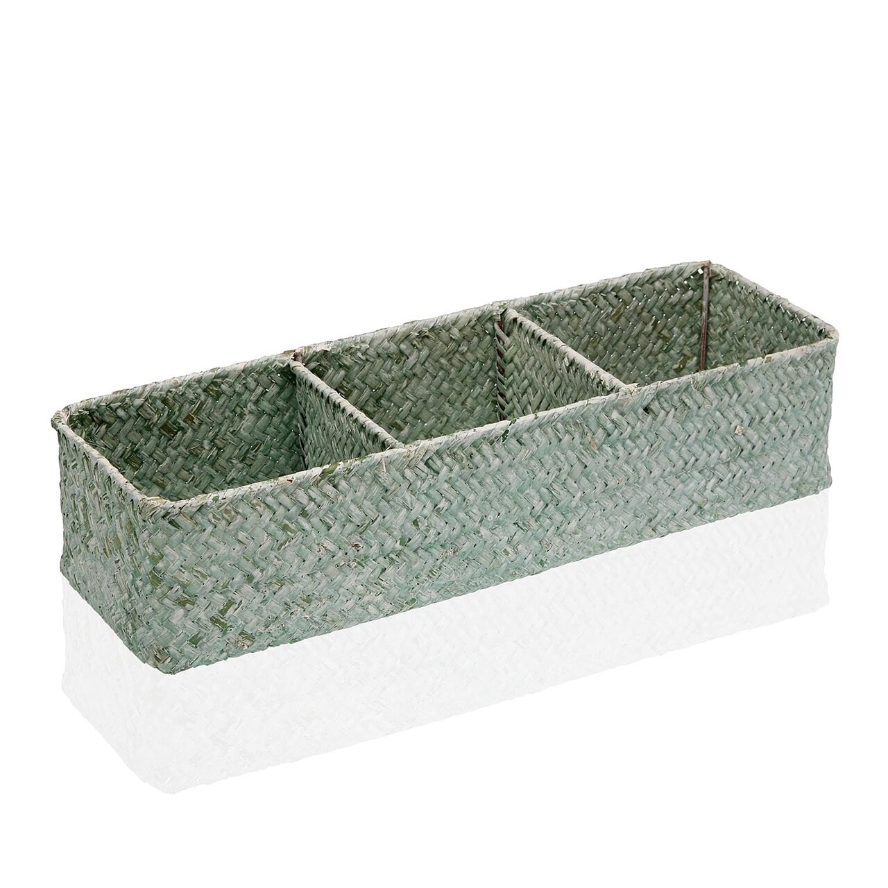 Evans Szekrény rendszerező, Versa, 3 rekesszel, 36x12x8 cm, tengerifű, zöld