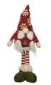 Gnome woman w present dekoráció, Decoris, 14x8x41 cm, poliészter, többszínű