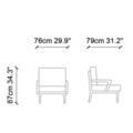 Design Fotel, Ndesign, 76x79x87 cm, fa, színes