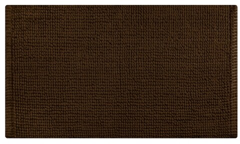 Fürdőszobaszőnyeg, Olivo szőnyegek, kukorica 3, 45 x 75 cm, 80% poliészter, 20% pamut, barna