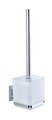 Öntapadó támogatással WC kefe, Wenko, Quadro Vacuum-Loc®, 9,5 x 37 x 12,5 cm, rozsdamentes acél/műanyag