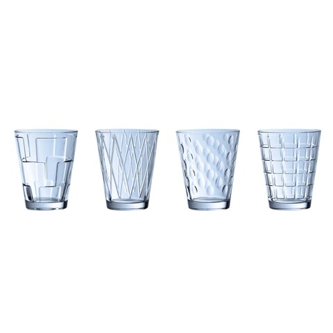 4 pohár vízből álló készlet, Villeroy & Boch, Dressed Up, 310 ml, kristályüveg, kék