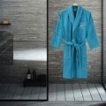 Uniszex fürdőköpeny, Beverly Hills Polo Club, 100% pamut, L / XL, türkiz