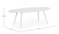 Space Kerti/terasz dohányzóasztal, Bizzotto, 119 x 58 x 40.5 cm, alumínium, fehér