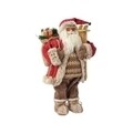 Mikulás vidéki stílusú dekoráció, Decoris, H60 cm, poliészter, többszínű