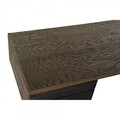 DKD Home Decor Íróasztal, 140 x 60 x 77 cm, tölgyfa/fém, barna/fekete