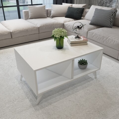 LYLA Kávézóasztal, Gauge Concept, 90x60x45 cm, fehér