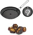 Grillező serpenyő, Ø24 cm, fém, fekete