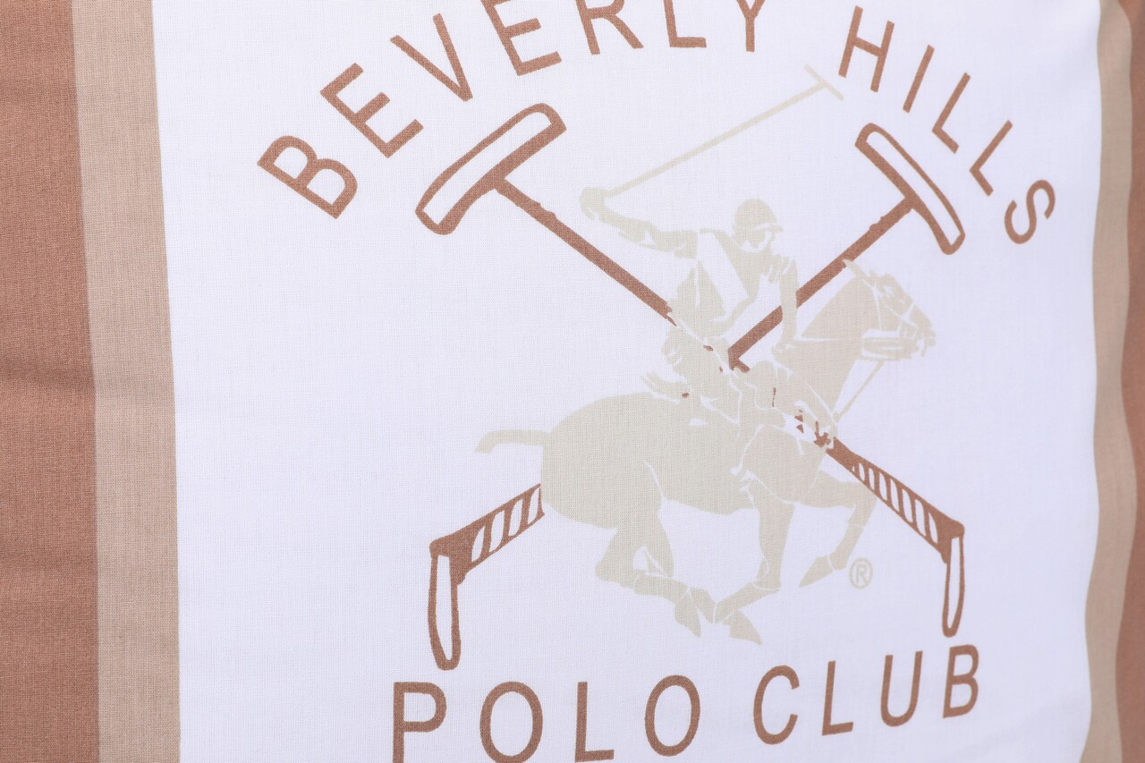 Beverly Hills Polo Club  2 Db Párnahuzat 60x60 Cm, 100% Ranforce Pamut, BHPC 024, Krémszín