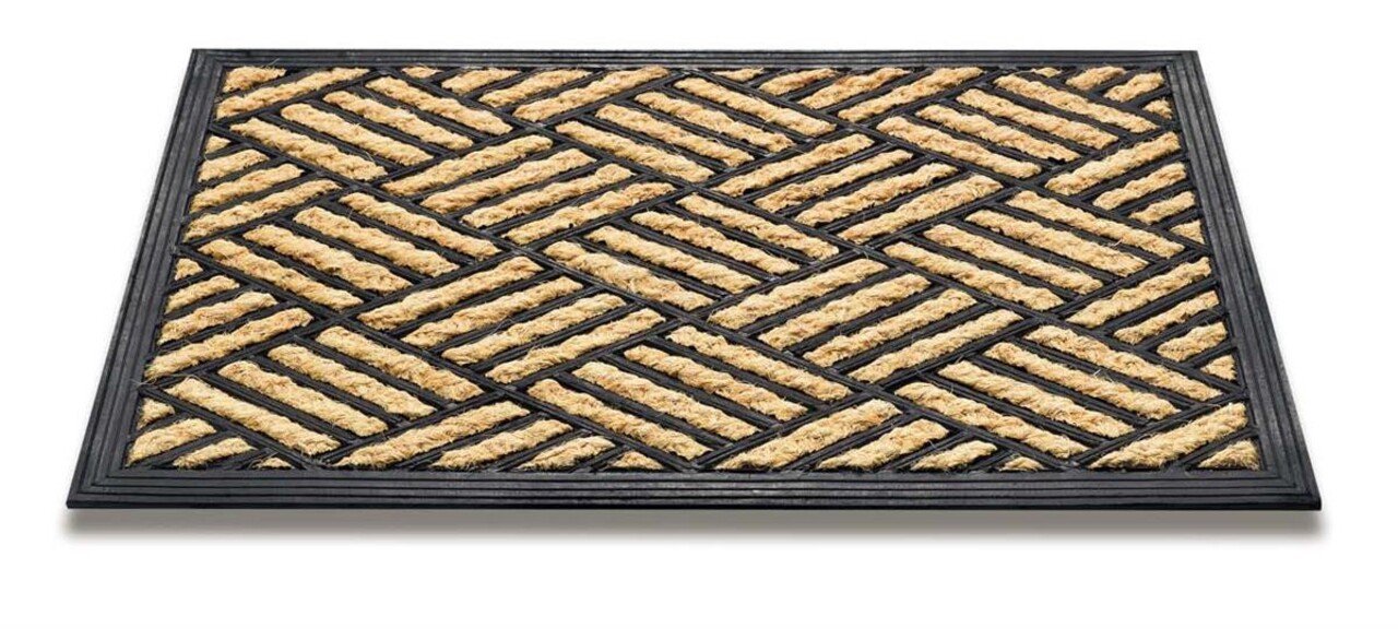 Bejárati szőnyeg Aba, Decorino, 40x60 cm, kókuszrost, bézs