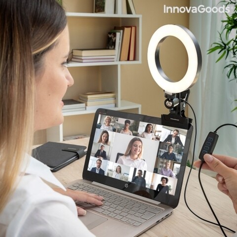 InnovaGoods Lumahoop Kör alakú LED szelfi lámpa, 26 cm, USB