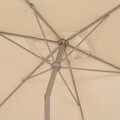 Calpe Téglalap alakú napernyő forgókarral, L.200 l.300 H.259 cm, alumínium, pezsgőszín/bézs
