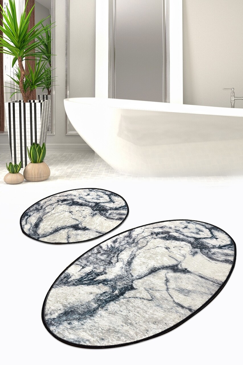 Mermer 2 db Fürdőszobai szőnyeg, Chilai, 50x60 cm/60x100 cm, színes