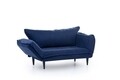 Vino Daybed Kihúzható kanapé, Futon, 3 személyes, 200x70 cm, fém, tengerkék