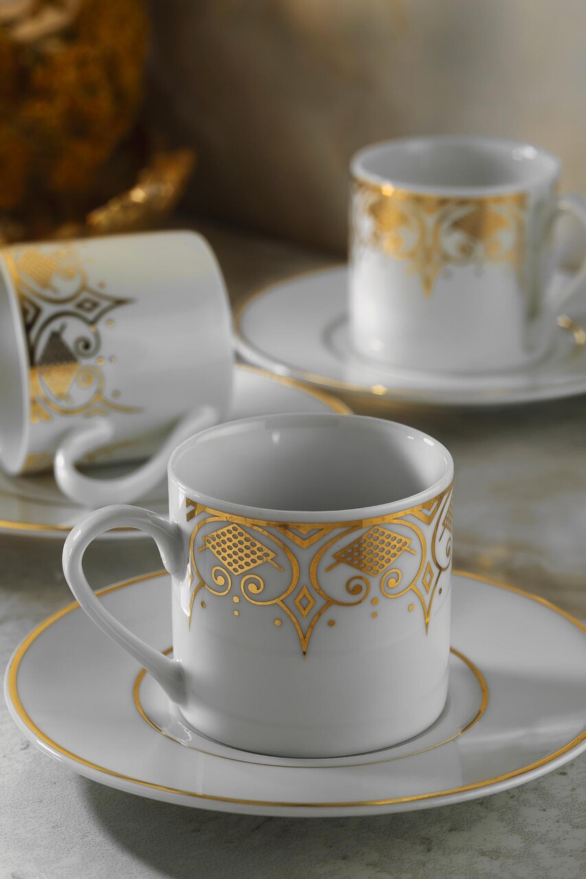 Kutahya Porselen Kávés készlet, RU12KT4307044, 12 darabos, porcelán
