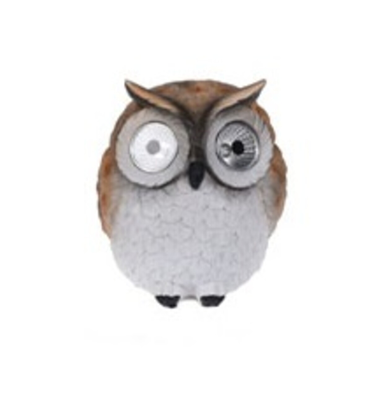 Owl Napelemes Lámpa, 14x14.5x15.5 Cm, Poliston, Barna