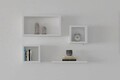 Babi 4 darabos Fali polc, Asse Home, 43.6x23.6 cm, melaminált PAL, fehér