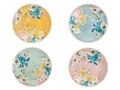 Desszertányér készlet 4 db, Paradicsom, Brandani, Ø18 cm, porcelán