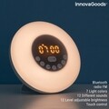 Ébresztőóra hangszóróval és napfelkelte effektussal, Slockar InnovaGoods, Bluetooth, USB, RGB, 16x16 cm, 16x16 cm