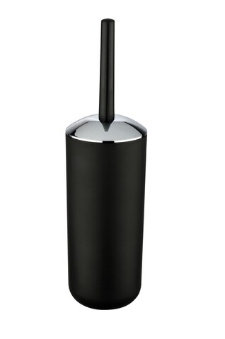 WC kefe tartóval, Weenko, Brasil Black, 10 x 37 cm, műanyag, fekete