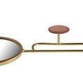 Modern Fogas tükörrel, Versa, 73x15 cm, 4 akasztóval, fém