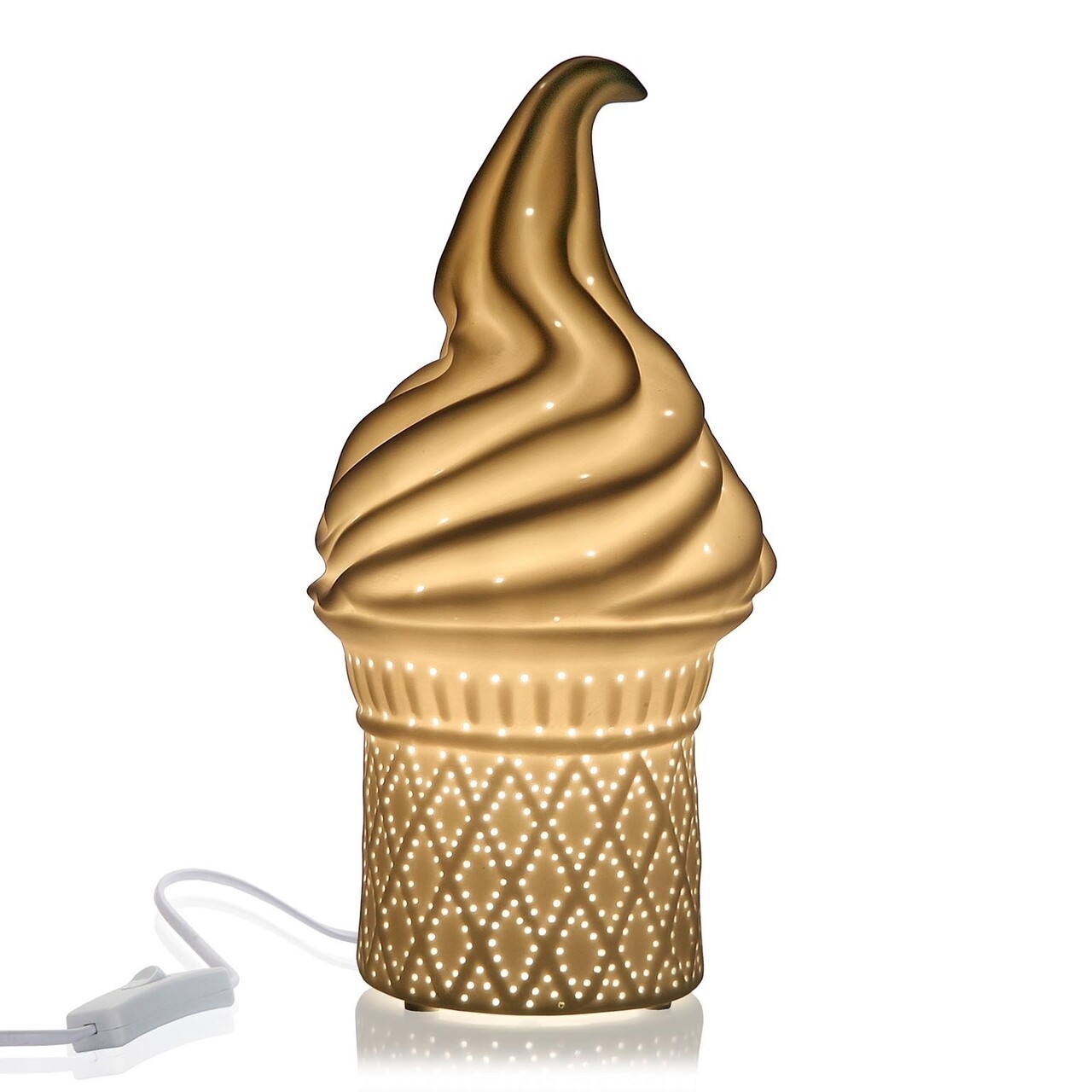 Ice Cream Éjjeli lámpa, Versa, 1 x E14, 25W, Ø13.7x27 cm, porcelán