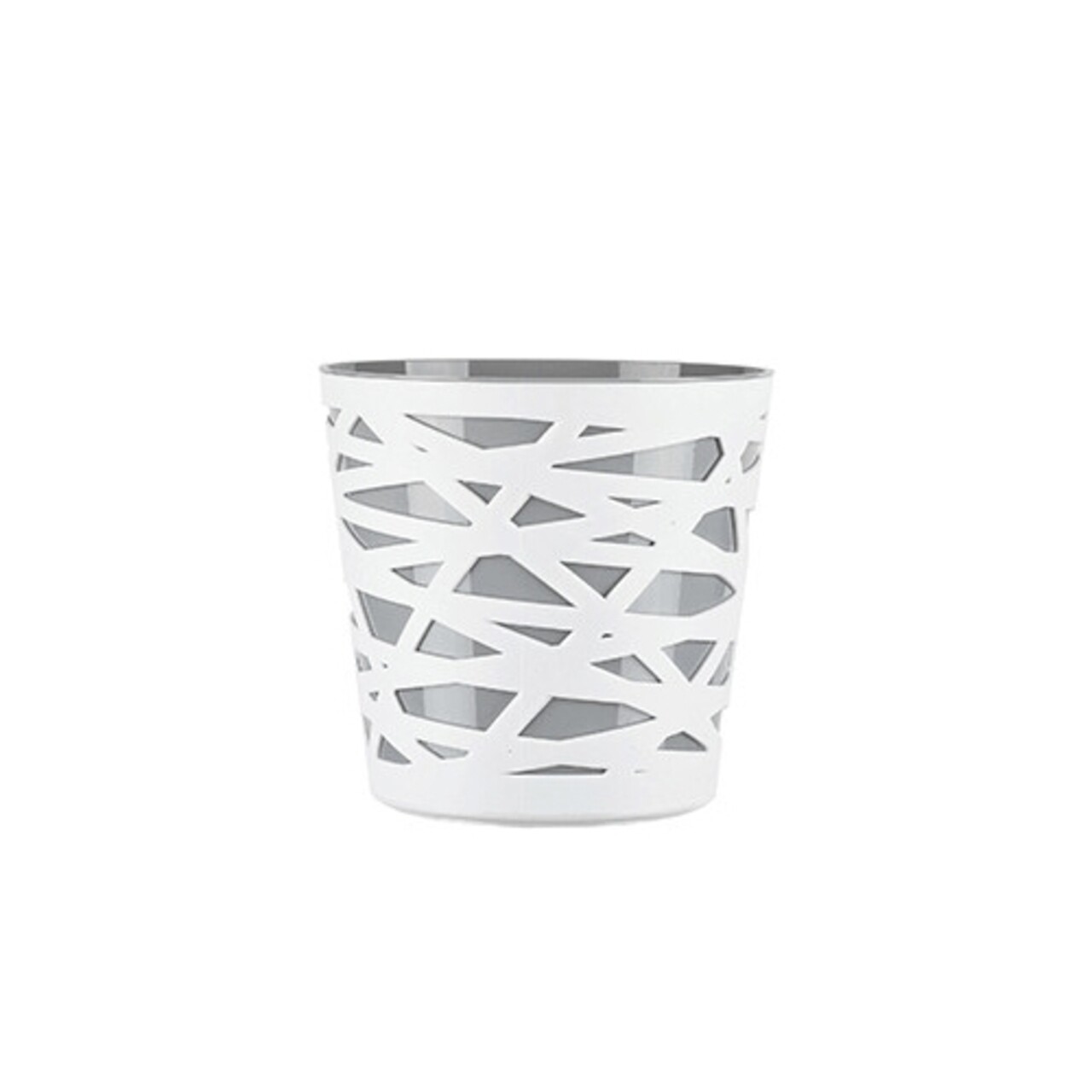 Beti kétszínű edények, 15 cm, műanyag, szürke / fehér