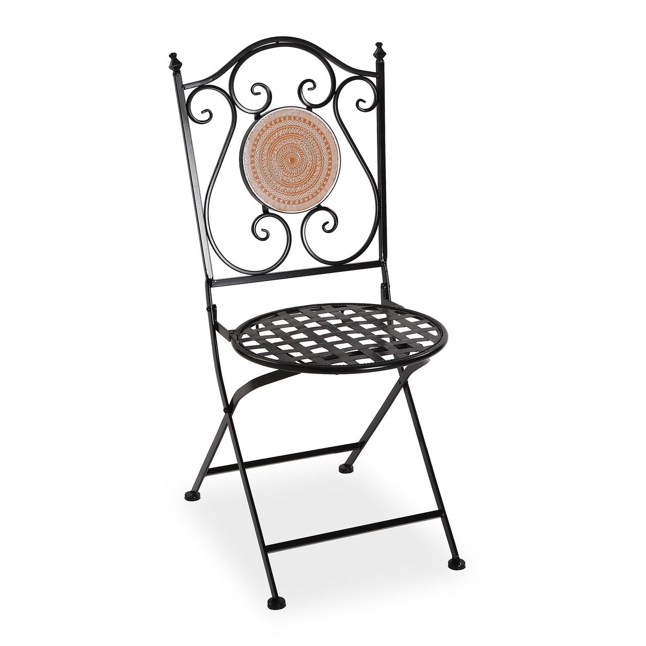 Mosaic Orange Összecsukható kerti szék, Versa, 39 x 50 x 92 cm, fém