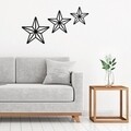 Stars 3 darabos Fali dekoráció szett, Tanelorn, 80x44 cm, fém