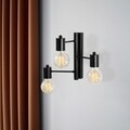 Opviq Hexa fali lámpa, 30x40 cm, 3 x E27, 100 W, fekete