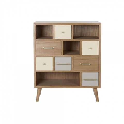 DKD Home Décor Komód, 76 x 34 x 94 cm, melaminált pal/fém, színes