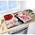 Set 2 protecții universale pentru aragaz, Wenko Raspberry