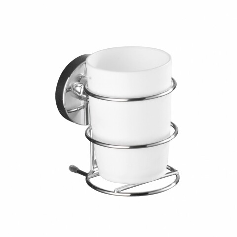 Wenko Vacuum-Loc® fogkefetartó, 7,5 x 11,5 cm, acél / polipropilén, ezüst