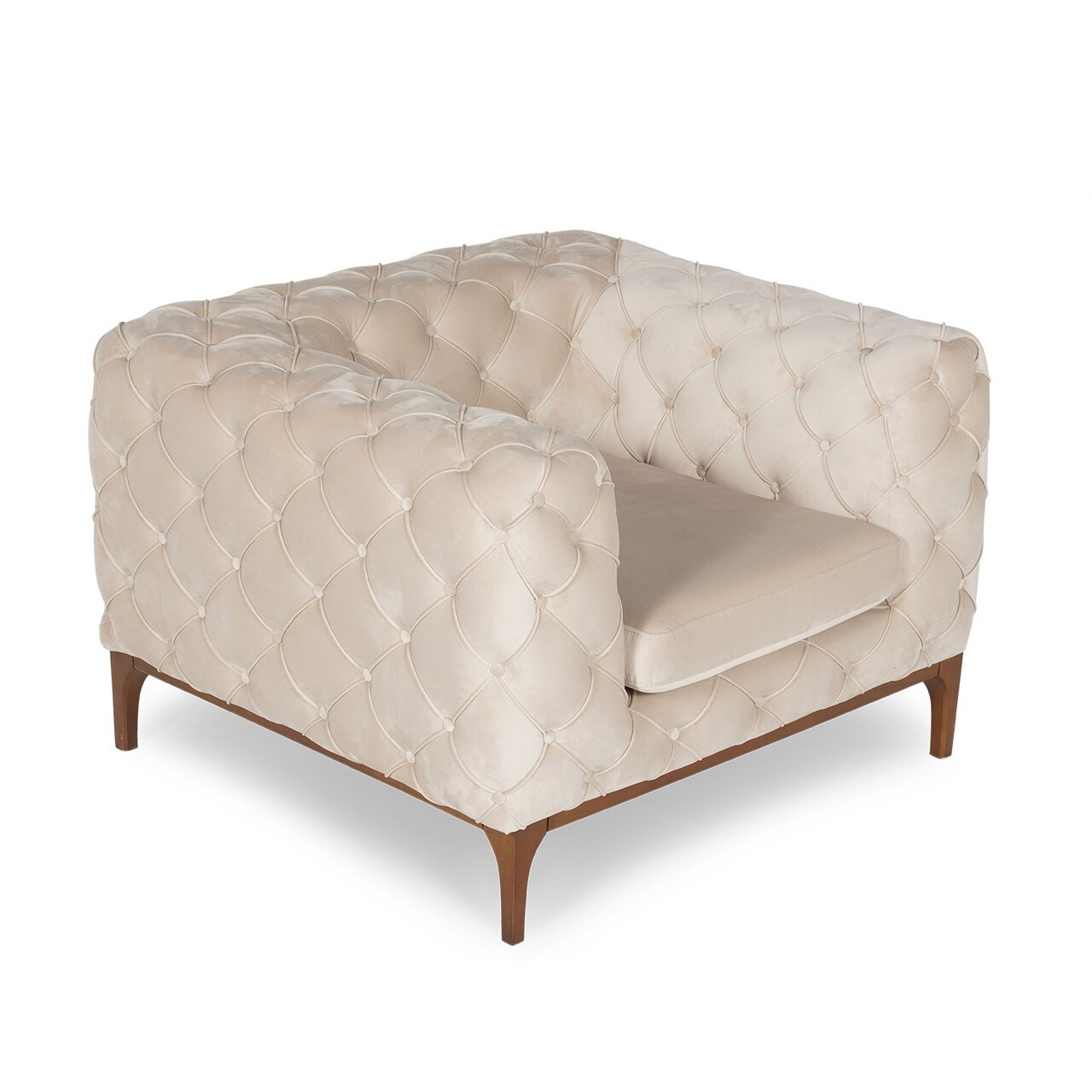 Fashion fotel, ndesign, 105x100x71 cm, fa, krémszín