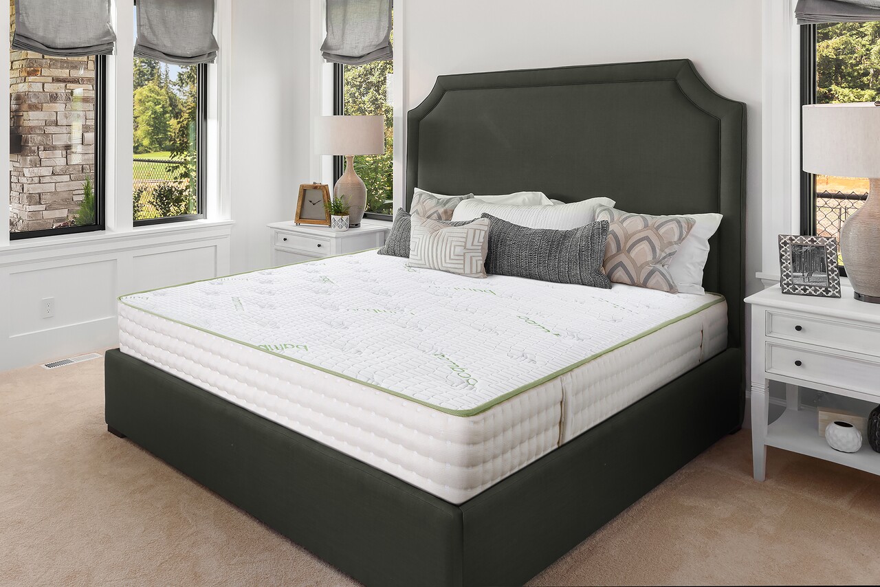 Green future premium bamboo memory latex ortopéd, hipoallergén matrac, 140x200 cm, pocket rugós, 7 zónás kényelem