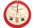 Reindeer Fenyőfa szőnyeg, Ø90 cm, juta, színes