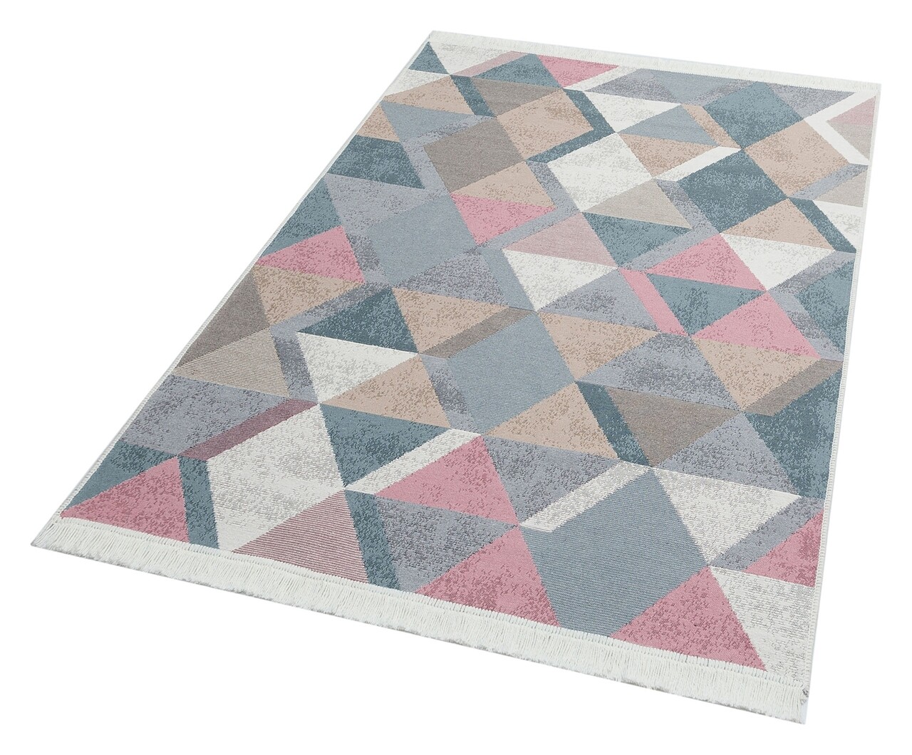 Kilim Szőnyeg 2 Oldallal, Arya 10 Blue / Pink, Baketo, 100% újrahasznosított Pamut, 80x300 Cm