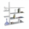 Raft pentru perete, Wooden Art, White, 120x121.8x22 cm