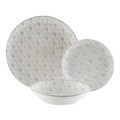 Rombos 18 darabos Étkészlet, Versa, porcelán, szürke