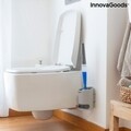 WC kefe szappanadagolóval, Bruilet InnovaGoods, öntapadós fali tartó, 10x45 cm