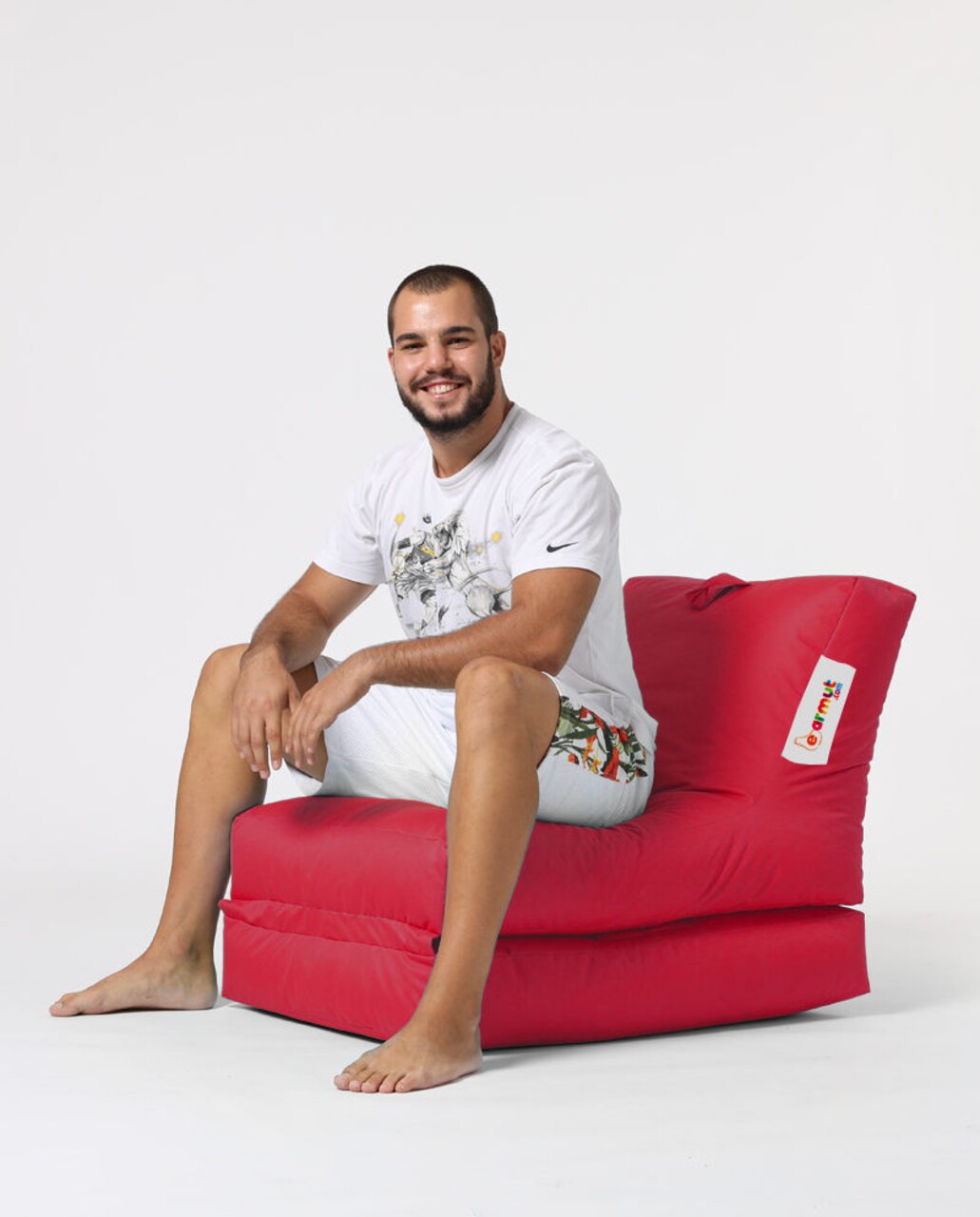 Siesta Kihúzható Fotel, Ferndale Bean Bag, 55 - 180 Cm, Vízhatlan Poliészter, Piros