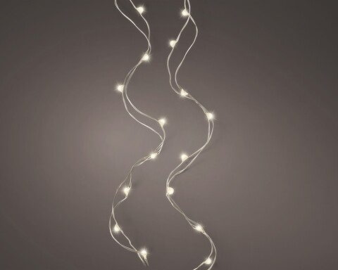 Telepítés Micro LED Stringlights, Lumineo, 495 cm, 100 LED, meleg fény